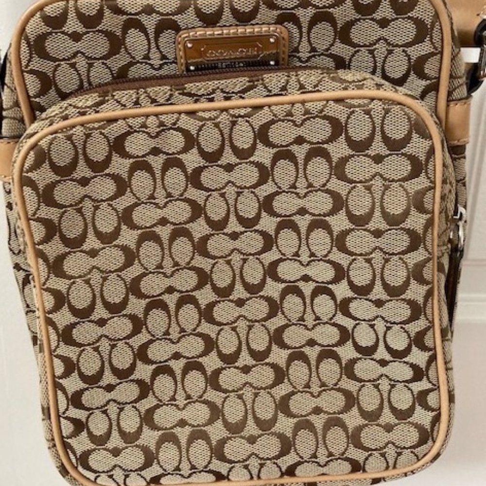 Coach Brown and Tan crossbody bag